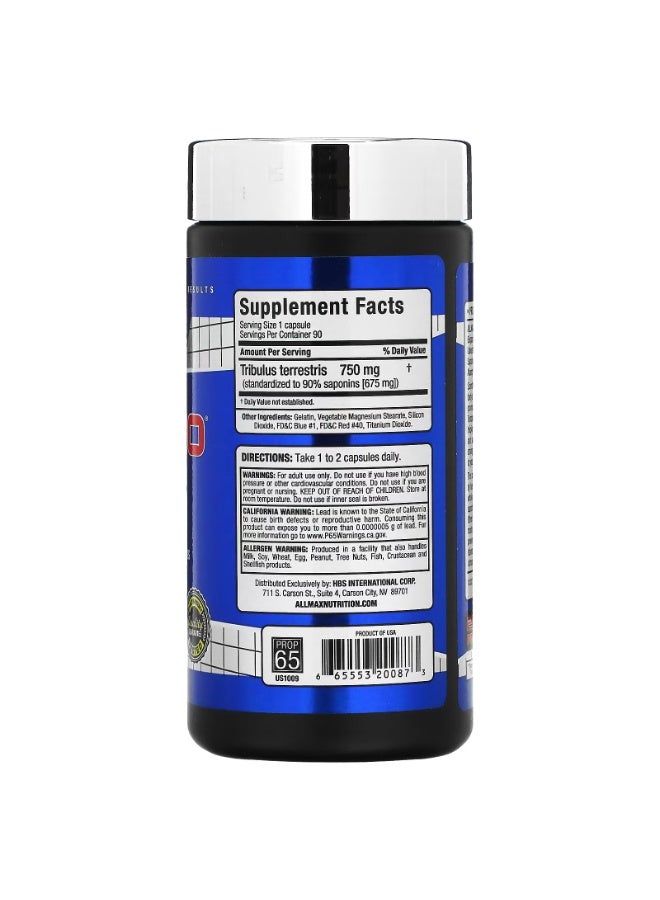 أول ماكس TribX90، تريبولوس بلغاري شديد التركيز، 90٪ سابونين فوروستانيول، 750 مجم ، 90 كبسولة - Image 2