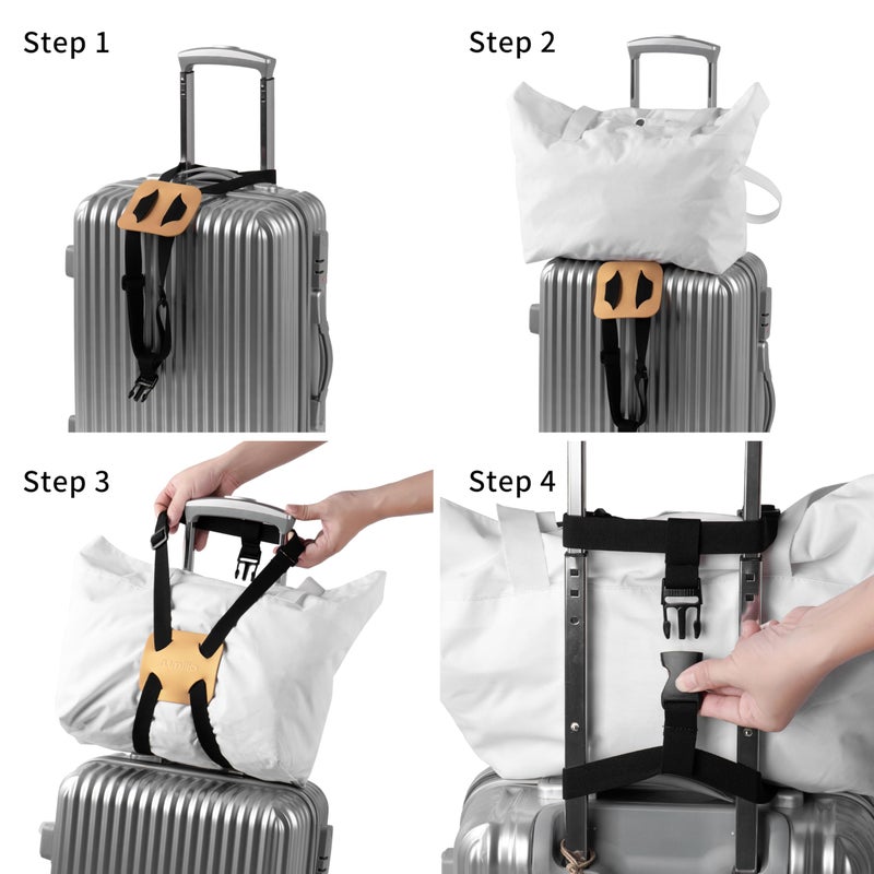 RUMILLA Luggage Bungee Strap for Suitcases - Add a Bag, Travel Bag Bungee Belt - Pink Luggage Strap (1PCS) - Image 5