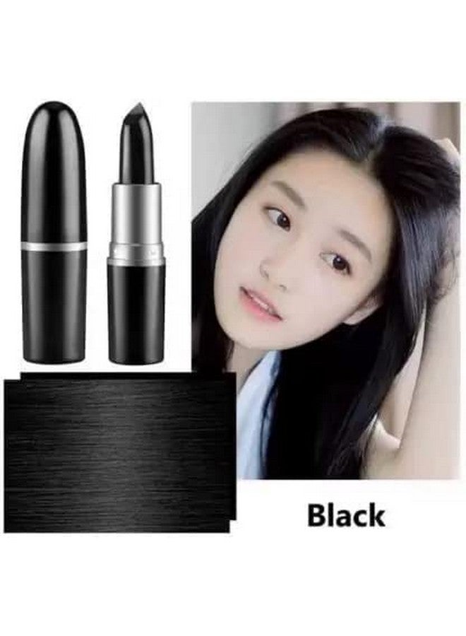 SUNISA Lipstick Shape Hair Color Dyeing Pen Hair Pure Hair Color Dyeing Plant Hair Stick Temporary Hair Dye For Covering White Hair Hair Color Dye Pencil (Black) Pack Of 1 - Image 2