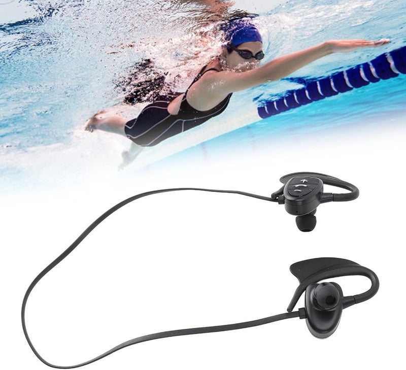Jiawu IPX8 Waterproof Bluetooth 5.4 Earbuds for Swimming, Wireless Sports Earphones with Secure Fit for Running Cycling Gym, Underwater Pool Headphones (Black) - Image 4