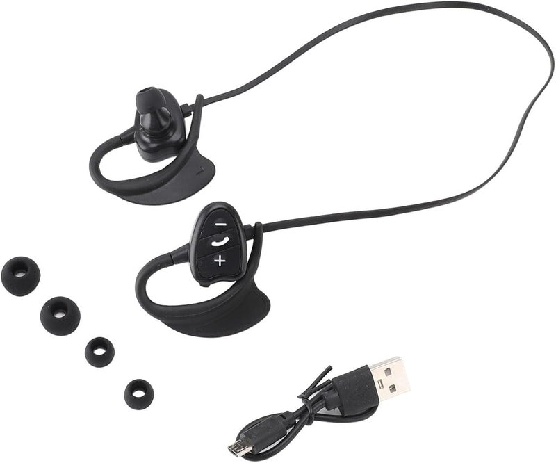 Jiawu IPX8 Waterproof Bluetooth 5.4 Earbuds for Swimming, Wireless Sports Earphones with Secure Fit for Running Cycling Gym, Underwater Pool Headphones (Black) - Image 1