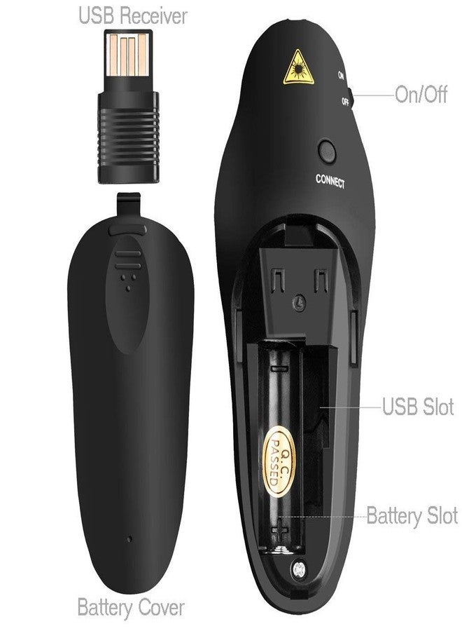 InfiDeals Wireless Presenter Remote, 2.4GHz Wireless USB PowerPoint Remote PPT Clicker for Presentation Support Windows, MacOS, Linux - Image 4