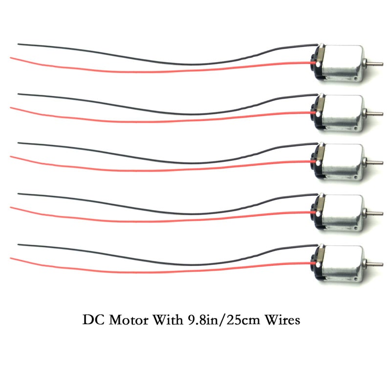 EUDAX 15 Pcs Rectangular DC Motor Mini Electric Motor 153V 24000RPM with 98 Lead Wires with Motor Mounting Bracket Holder for DIY Toys - Image 2