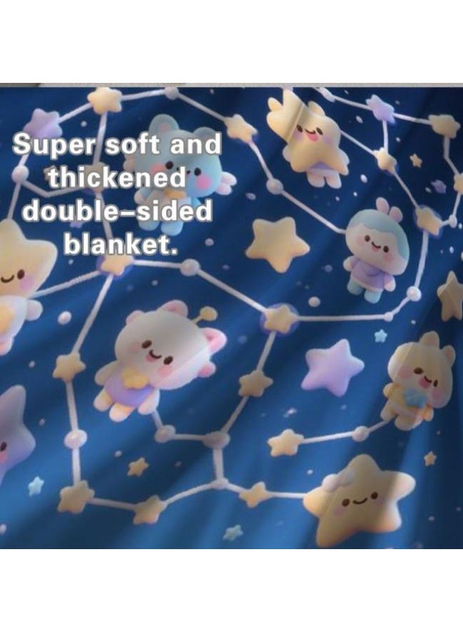general Baby and children's cartoon flannel thin blanket (warm and comfortable, suitable for sleep, game use) 70cm*100cm - Image 5
