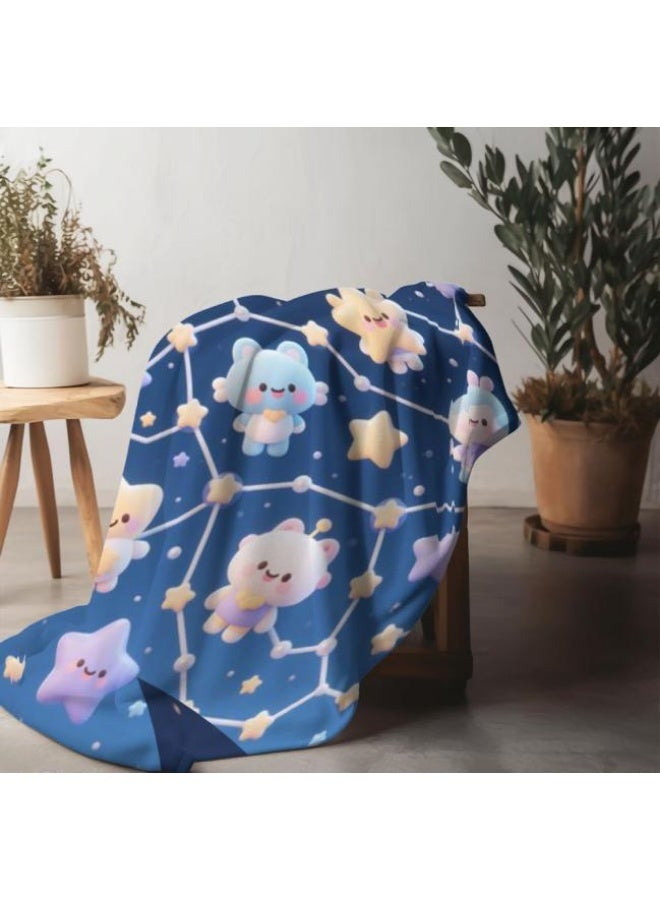 general Baby and children's cartoon flannel thin blanket (warm and comfortable, suitable for sleep, game use) 70cm*100cm - Image 3