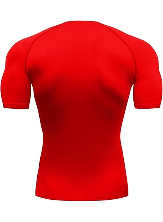 Men's Compression Shirts Short Sleeve Athletic Tops, Cool Dry Workout Shirt Sports T-Shirt - Image 3