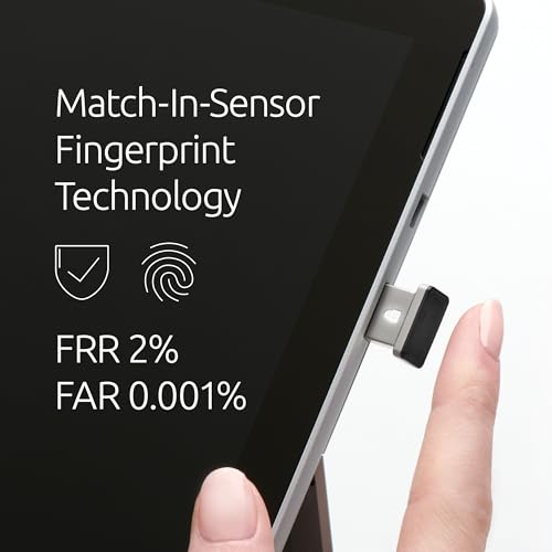 Kensington VeriMark™ Gen2 USB-A Fingerprint Key Reader - Windows Hello & Windows Hello for Business, Tap and Go, Anti-Spoofing (K64704WW) - Image 3