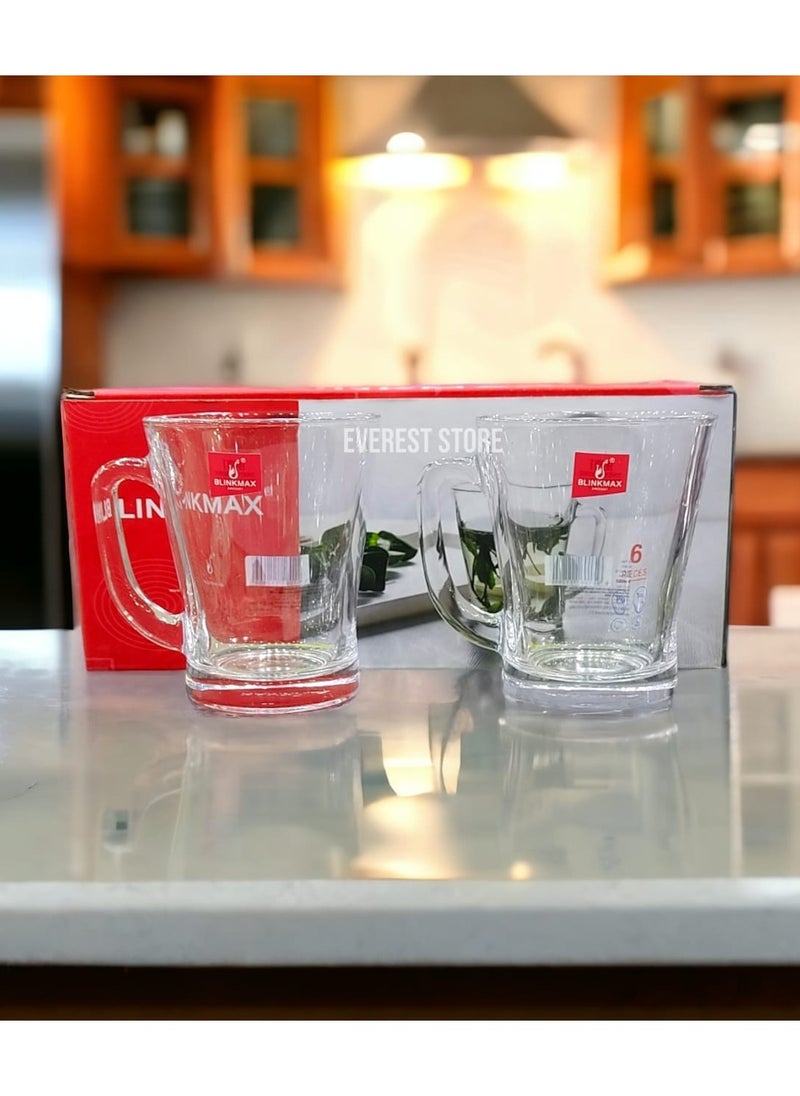 Blinkmax 6 Pieces Tea And Coffee Glass Set - Blinkmax  - Image 1