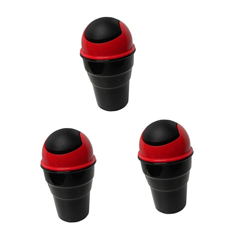 FAVOMOTO 3pcs Auto Trash Can for Car Automotive Car Trash Storage Pink Garbage Bin - Image 5