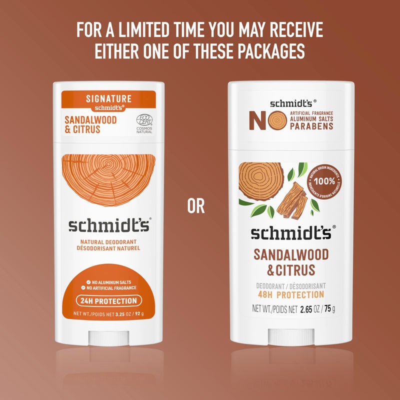 Schmidt's Aluminum-Free Vegan Deodorant Sandalwood & Citrus for Women and Men, with 24 Hour Odor Protection, Natural Ingredients, Cruelty-Free, 2.65 oz - Image 4