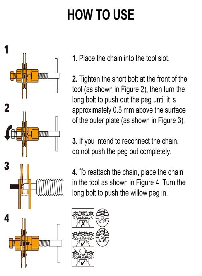 SONZUIA Universal Bike Chain Tool Kit with Bike Breaker Main Chain Pliers Chain Checker for Road MTB Bike 1-12 Speed Chain Disassemble Chain Splitter and Breaker - Image 4