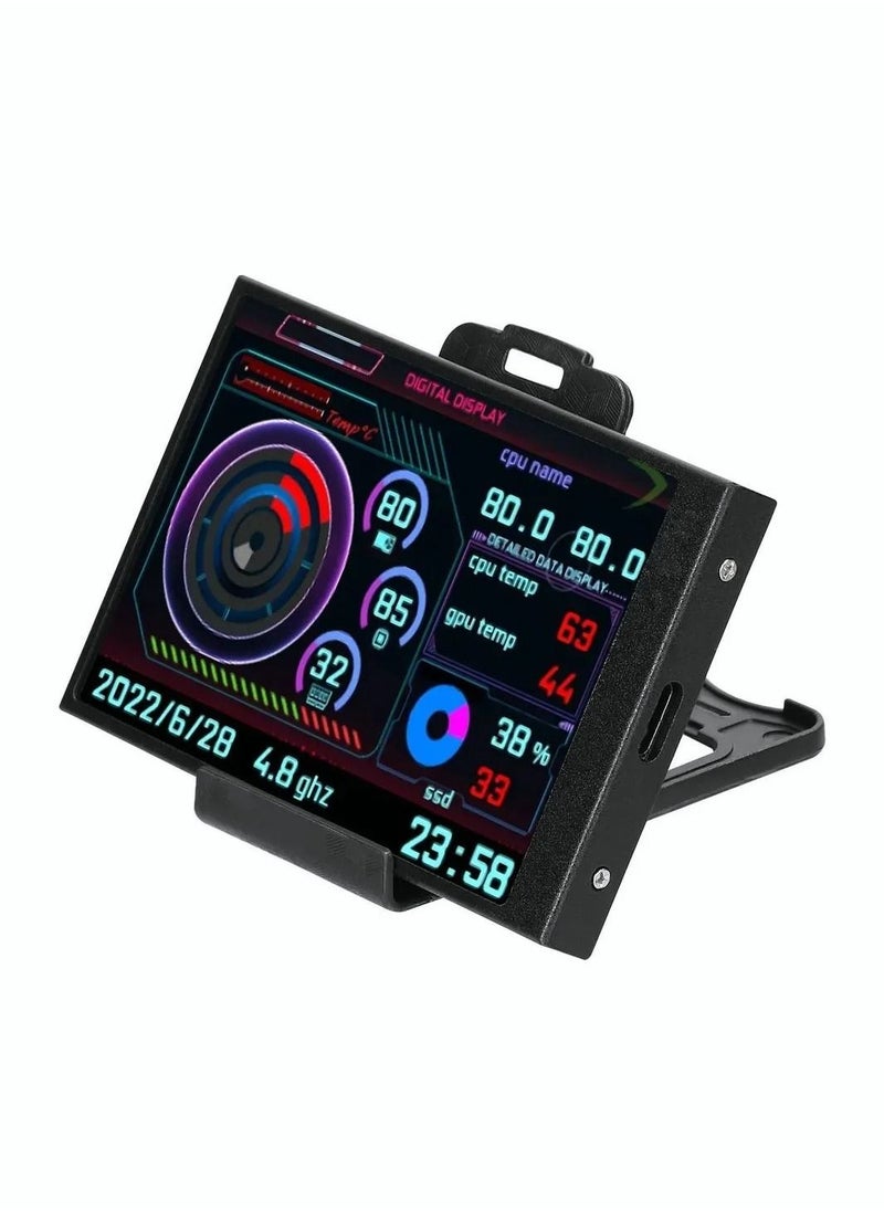 ASIV - Computer Temperature Monitor, PC Sensor Panel Monitor for PC ARGB Computer Case 3.5 Inch Secondary Screen, IPS USB Mini Screen PC CPU RAM HDD Data Monitor - Image 1