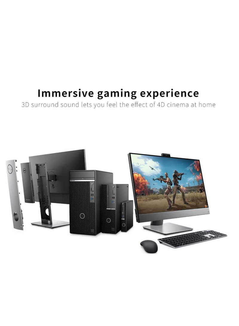 Captaintech 7.1 USB Sound Card with 3.5mm Audio Jacks - 48KHz Sample Rate, 8-Channel DAC, 2-Channel ADC, S/PDIF Input and Output, Loop-Back Support, Standalone Cmedia Software for Windows Only - Image 4