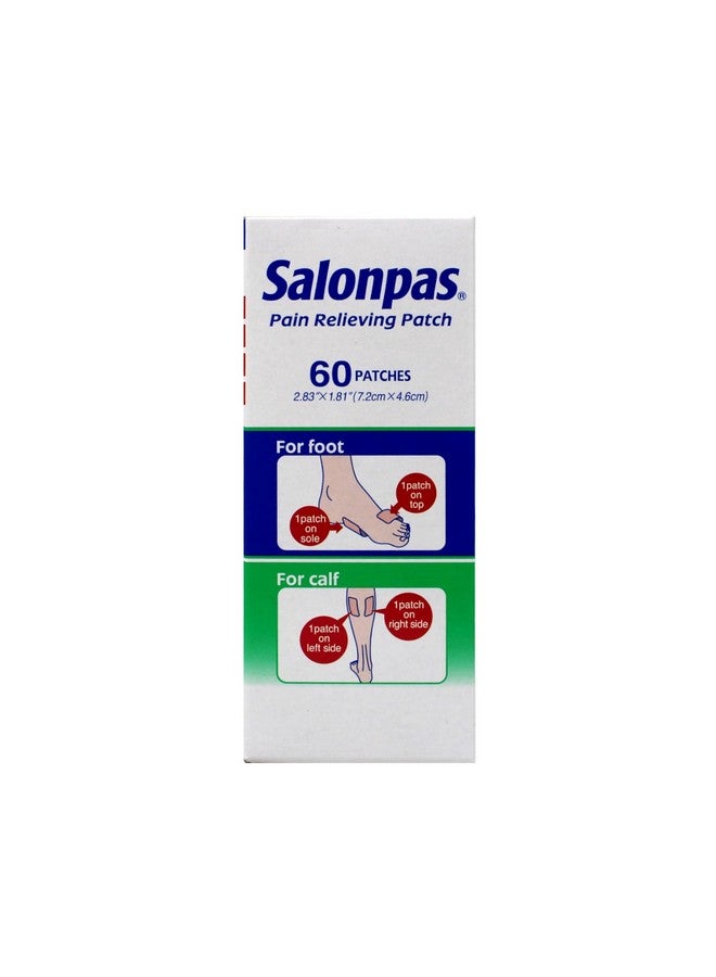 Salonpas Pain Relieving Patches 2.83" x 1.81" 60 Count, Pack 3 - Image 4