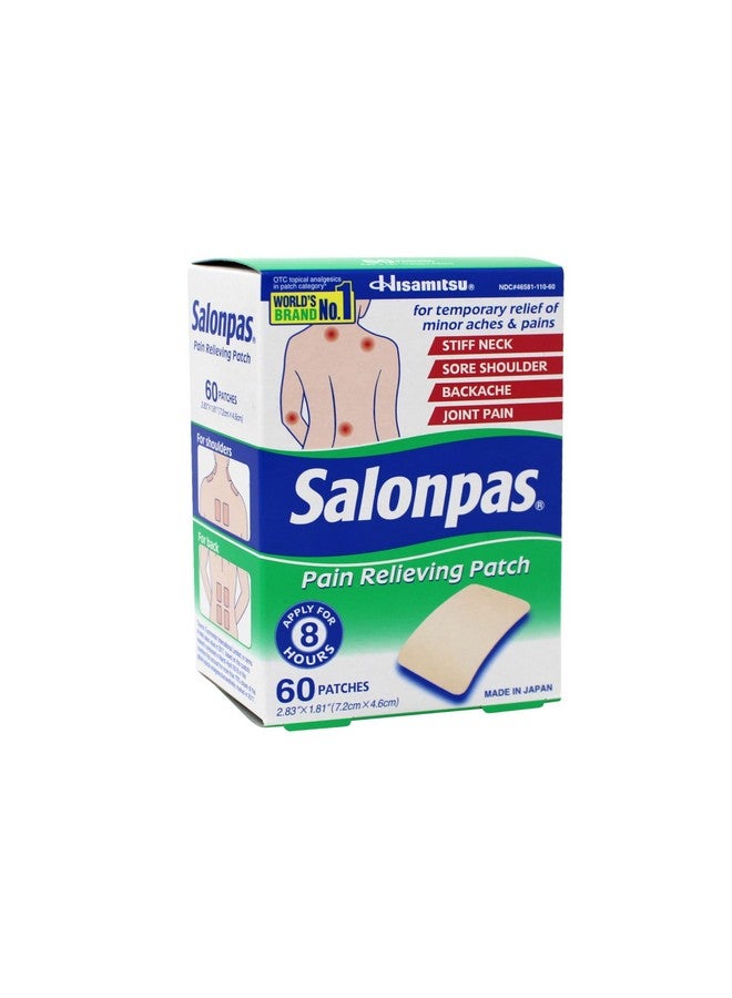 Salonpas Pain Relieving Patches 2.83" x 1.81" 60 Count, Pack 3 - Image 2