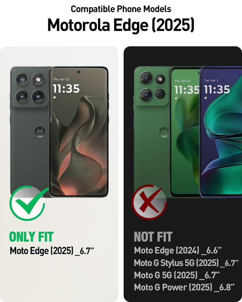 Poetic Guardian Case for Motorola Moto Edge 2025 [Not for 2024 Version], [20FT Mil-Grade Drop Tested], Full Body Hybrid Shockproof Bumper Cover with Built-in Screen Protector, Black/Clear - Image 2
