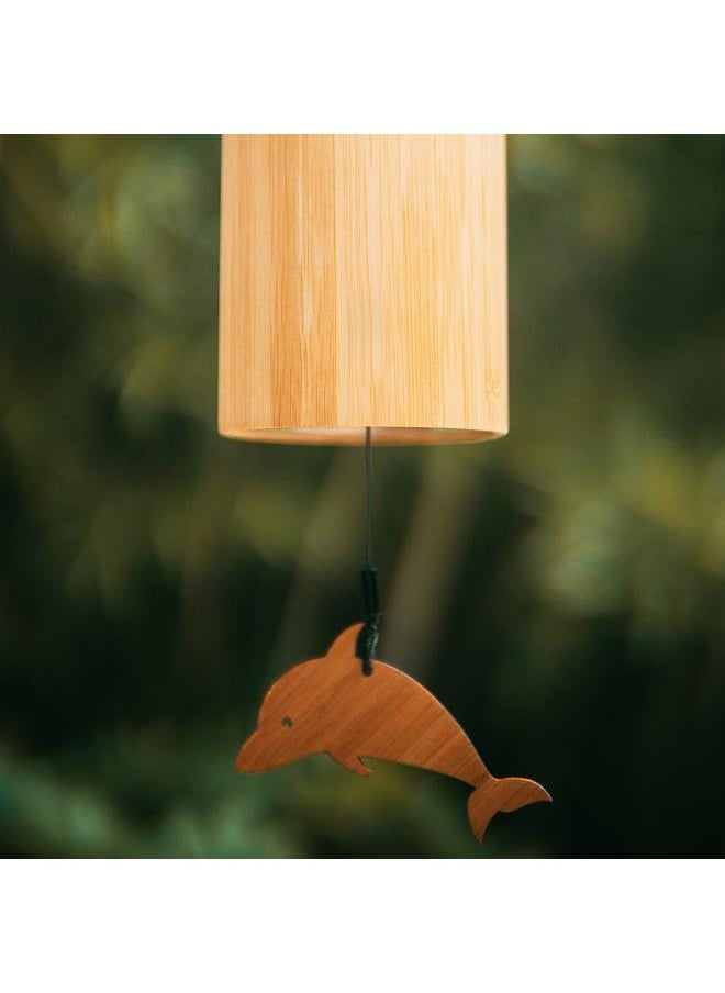NIBEMINENT - Seek Wind Bamboo Wind Chimes Meditation Chord Windchime Windbell for Outdoor Garden Patio Home Decoration Zen Meditation Relaxation Wind:C Chord - Image 1