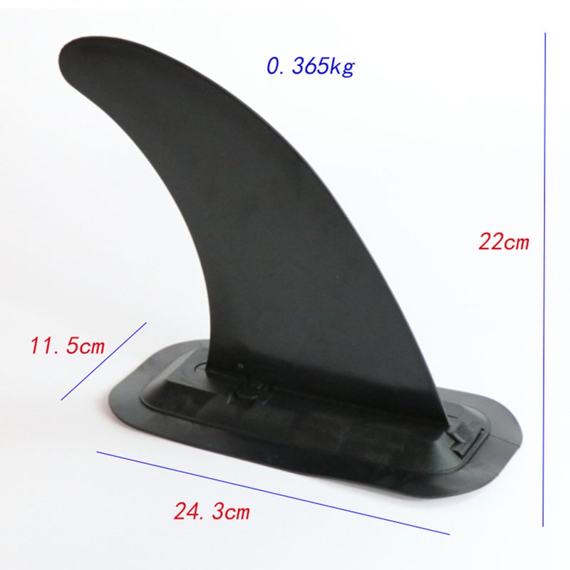 Clip- Design Reinforced Surf Fin Canoe Surfboard Fins for Surfboard Surfing (Black) - Image 2