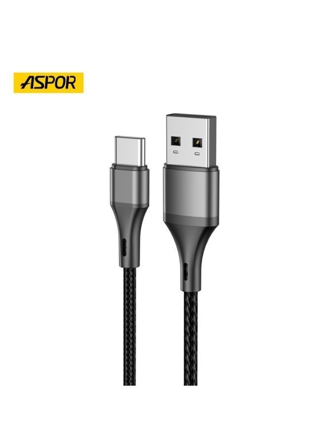 أسبور كيبل جوال ASPOR AC-18 USB-A إلى USB-C – شحن فائق السرعة وأداء احترافي 🔌 - Image 2
