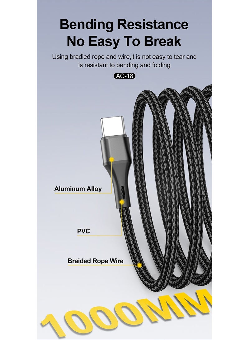 أسبور كيبل جوال ASPOR AC-18 USB-A إلى USB-C – شحن فائق السرعة وأداء احترافي 🔌 - Image 5