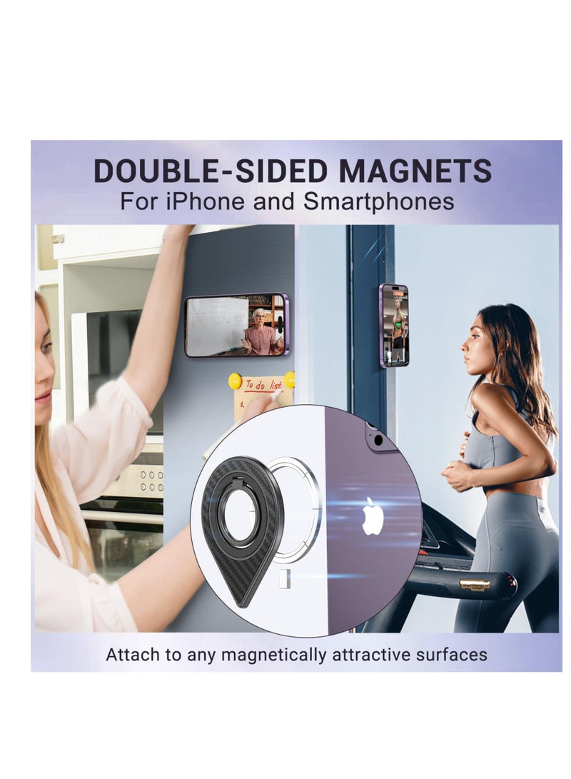 Excefore Double-Sided Magnetic Phone Grip for Magsafe, Magnetic Phone Ring, for MagSafe Ring Holder, Compatible with iPhone, iPad, Smartphone and Magnetic Car Mount - Image 2