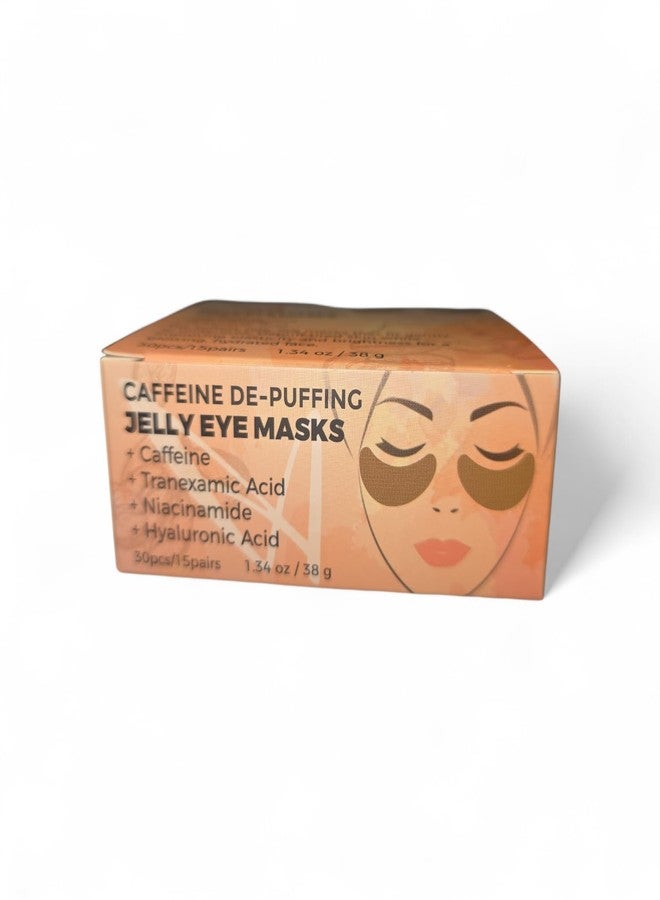 Caffeine De-Puffing Jelly Eye Masks with Tranexamic Acid, Niacinamide, Hyaluronic Acid, 30 Pieces, 1.34 oz - Image 3