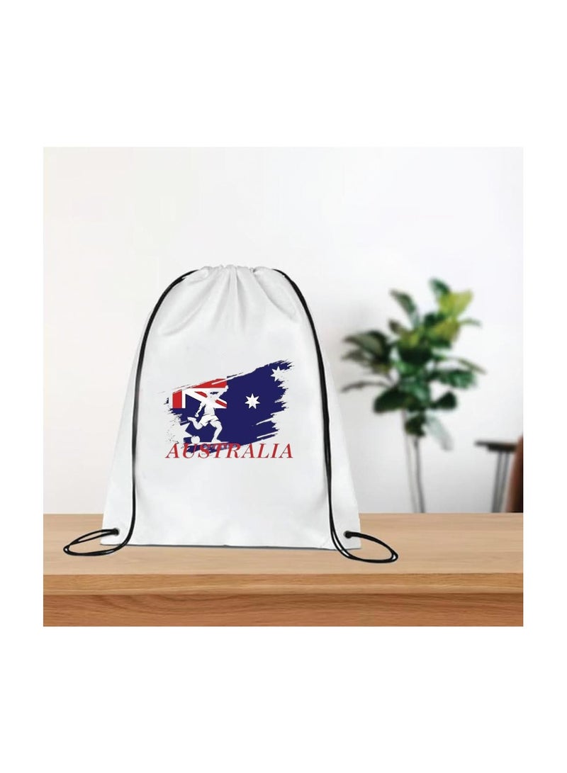 PRINTSHOP4ME Australia Soccer Drawstring Bag or Backpack Suitable for Adults and Kids and Sports Fans (Design 1) - Image 3