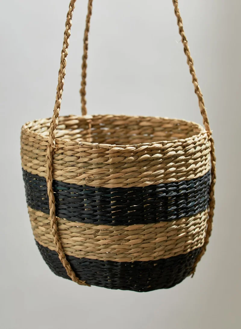 Sass & Belle Seagrass Stripe Hanging Planter