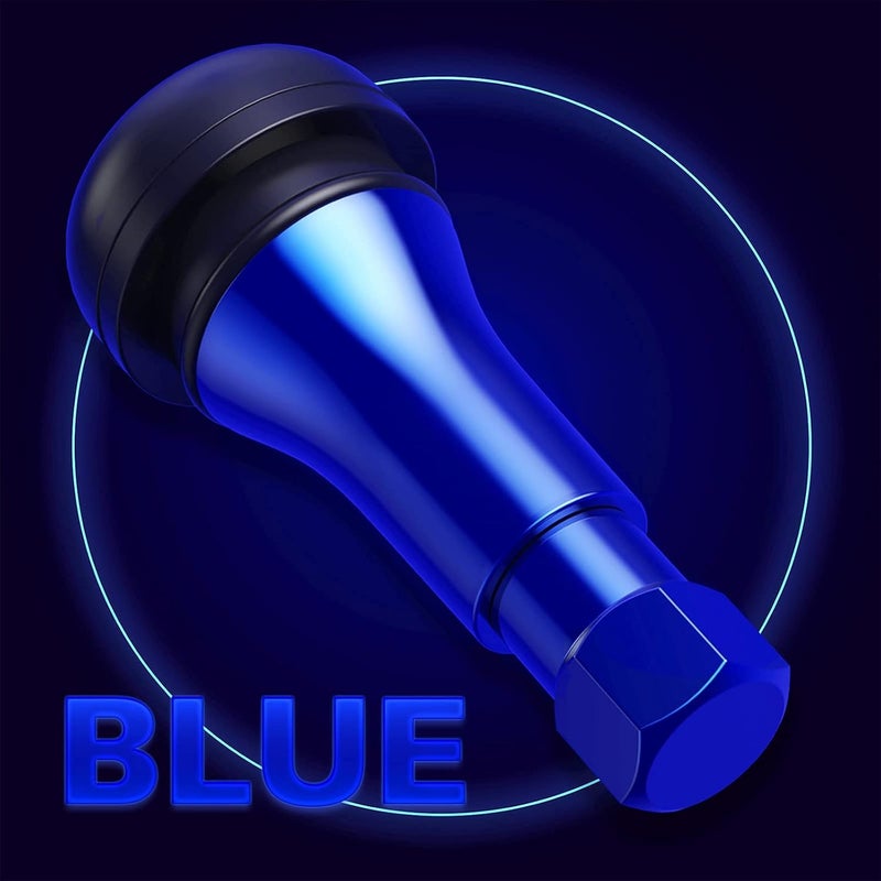 CKAuto TR413AC Blue Chrome Rubber Snap-in Tire Valve Stems (5 Pack) - Image 3
