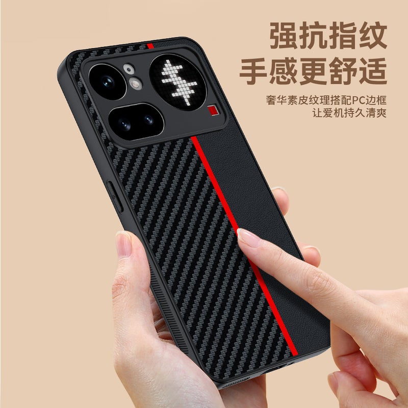 Carbon Fiber Kevlar Texture Leather Phone Case for Nothing Phone 3A 3A Pro 2A 4A 4A Pro Shockproof Full Coverage - Image 4