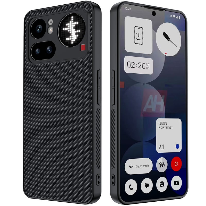 Carbon Fiber Kevlar Texture Leather Phone Case for Nothing Phone 3A 3A Pro 2A 4A 4A Pro Shockproof Full Coverage - Image 1