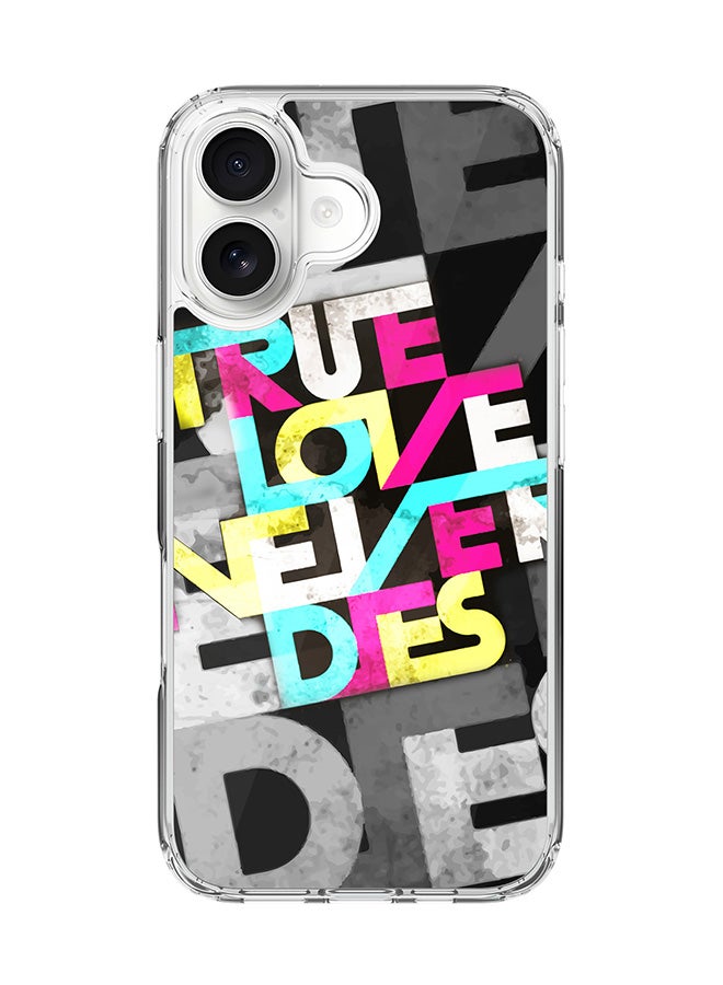 Stylizedd Classic Clear MagSafe Case for iPhone 17 , Hybrid Soft Case Flexible Edges Anti Drop TPU PC Gel Thin Transparent Cover [ Designed for iPhone 17 ] - True Love Never Dies Full Print