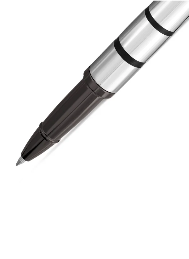 POLICE Cayman.3 Ballpoint Pen Black Rings and Grey Trims for Men
