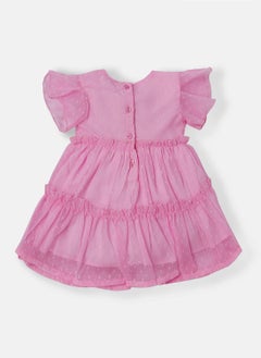 Nautinati Nautinati Girls' Swiss Dot Frock With Flutter Sleeves  - Image 2