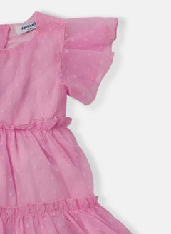 Nautinati Nautinati Girls' Swiss Dot Frock With Flutter Sleeves  - Image 3