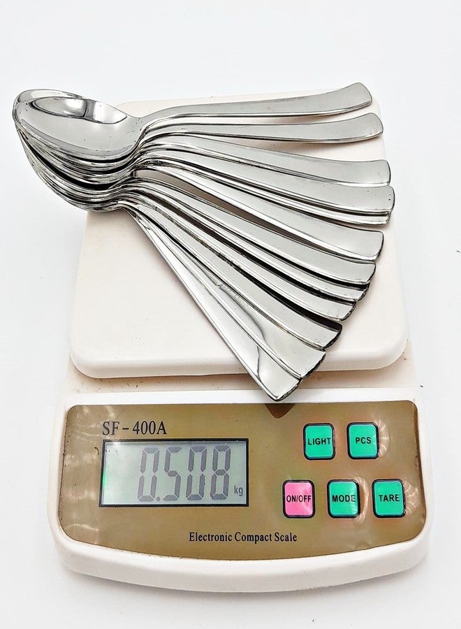 PPN Stainless Steel Dinner/Table Spoons, Length 18 cm, Set of 12, Silver Steel Serving Spoon Set - Image 3