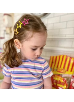 HaHaHai 50 Pieces Colorful Star Hair Clips for Kids, Hair Accessories for Women  - Image 2
