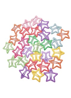 HaHaHai 50 Pieces Colorful Star Hair Clips for Kids, Hair Accessories for Women  - Image 4