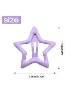 HaHaHai 50 Pieces Colorful Star Hair Clips for Kids, Hair Accessories for Women  - Image 3