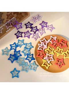 HaHaHai 50 Pieces Colorful Star Hair Clips for Kids, Hair Accessories for Women  - Image 5