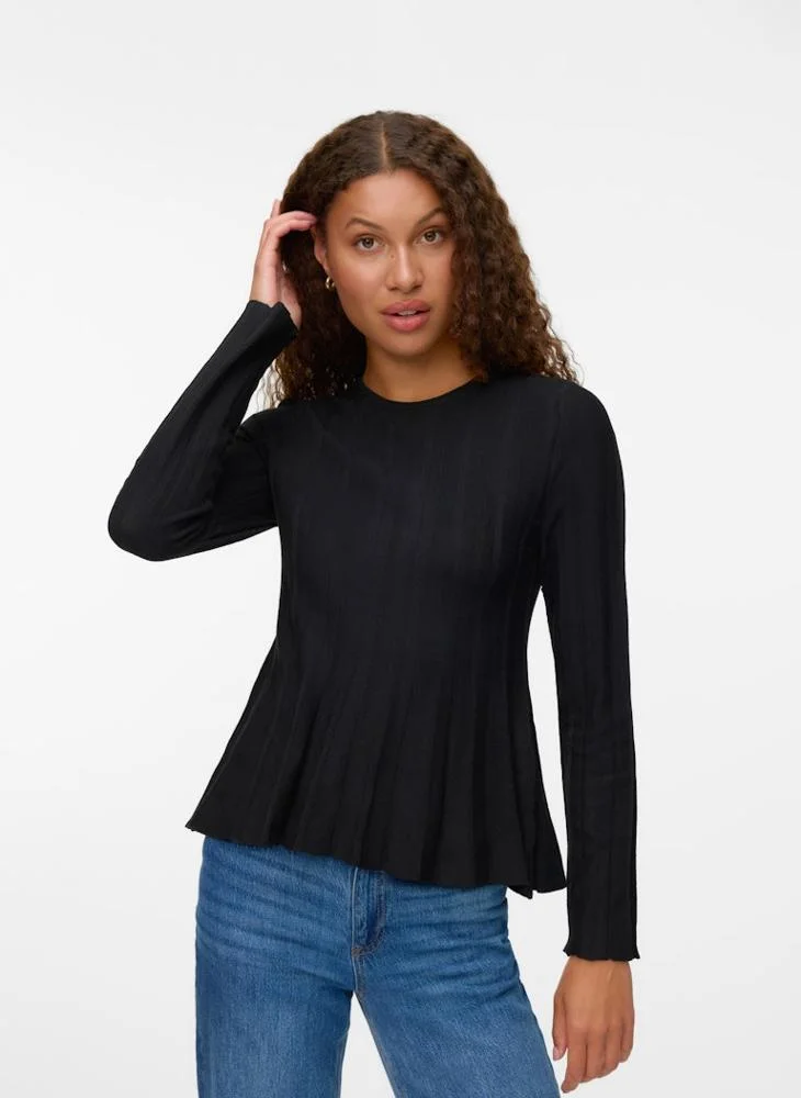 VERO MODA Vmlana Long Sleeve Crew-Neck Pullover Sweater