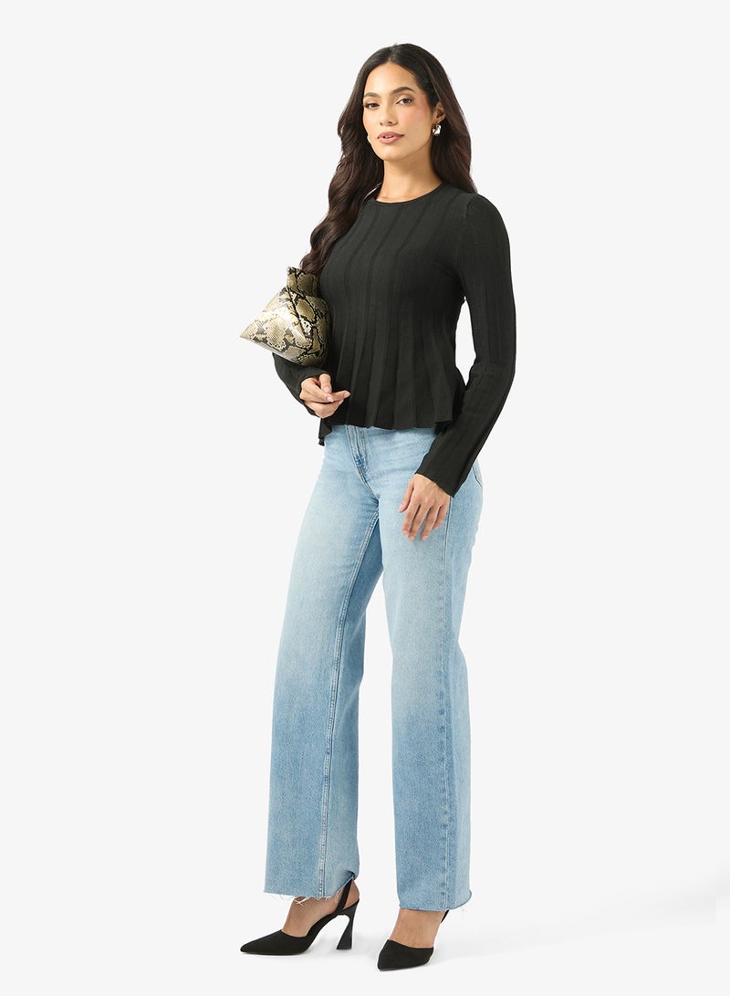 VERO MODA Vmlana Long Sleeve Crew-Neck Pullover Sweater - Image 4