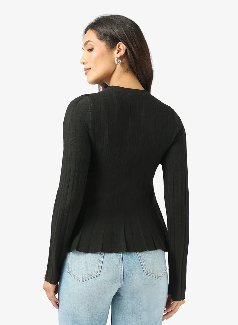 VERO MODA Vmlana Long Sleeve Crew-Neck Pullover Sweater