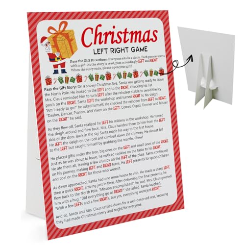 GNATV Christmas Left Right Pass Gift Game Christmas Santa Story Family Party Gift Exchange Game SDLR03 - Image 5