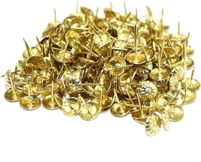 مسامير تنجيد ذهبية عتيقة 1000 قطعة للأثاث أريكة كرسي سرير لوحة فلين DIY - Image 1