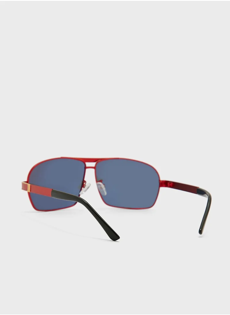 Robert Wood Polarized  Rectangular Sunglasses