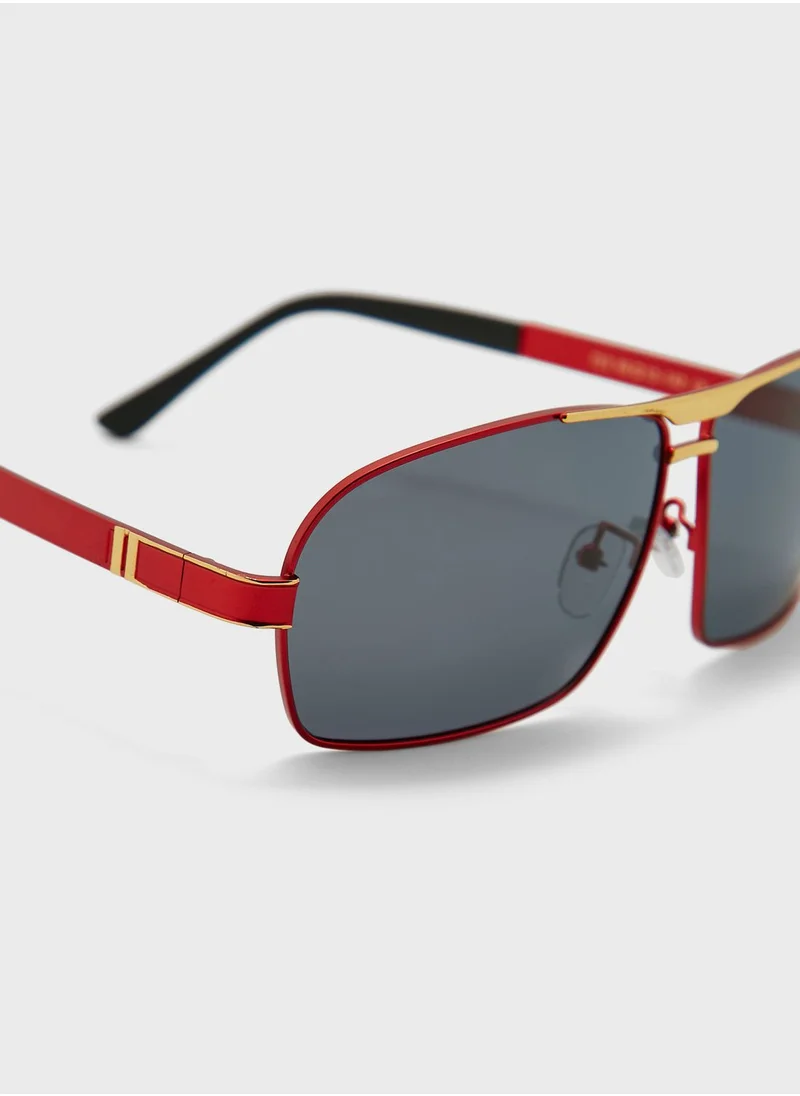 Robert Wood Polarized  Rectangular Sunglasses