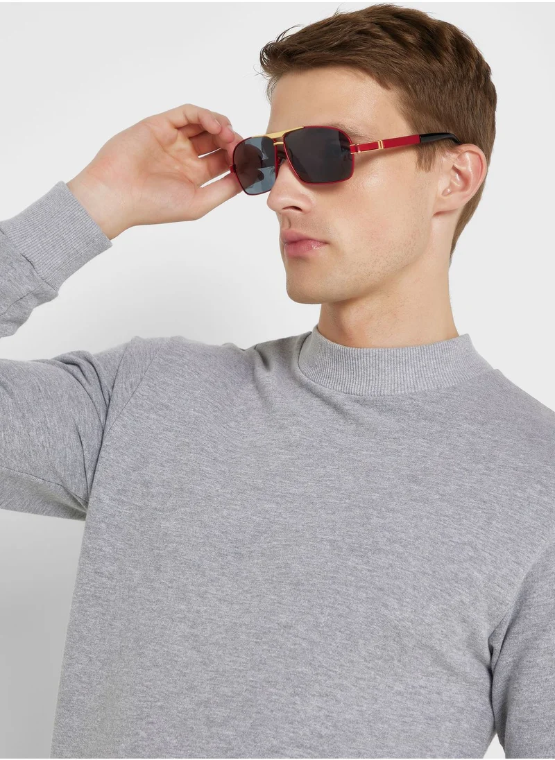 Robert Wood Polarized  Rectangular Sunglasses