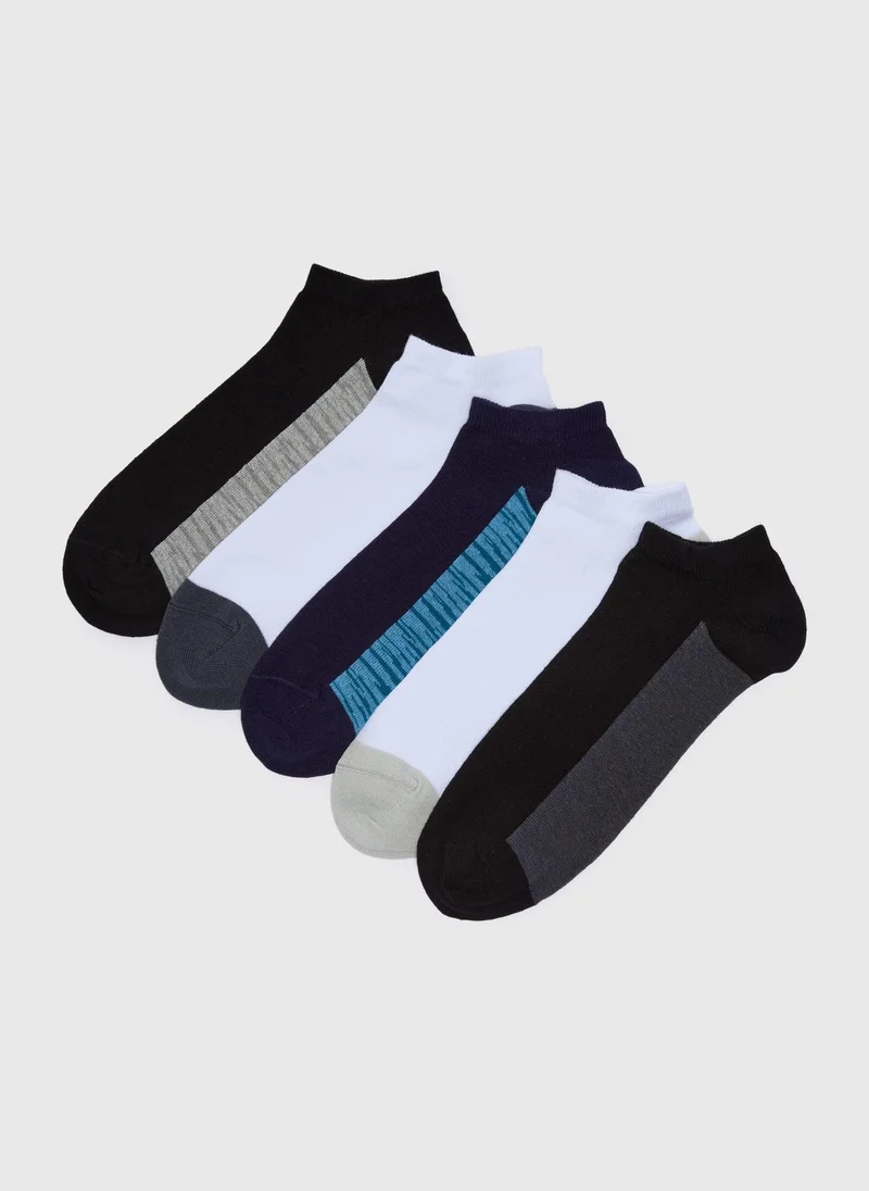 ماتلان 5 Pack Multi Footbed Trainer Socks