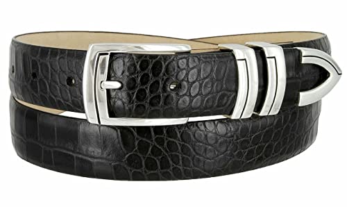 Belts.com Harbor Genuine Full-Grain Cowhide Leather Designer Golf Dress Belt 1-1/8"(30mm) Wide (Alligator Black, 44_) - Image 1